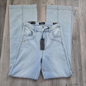 NWT Buffalo David Bitton Light Wash High Rise Flare Leg Jeans W27 - 4